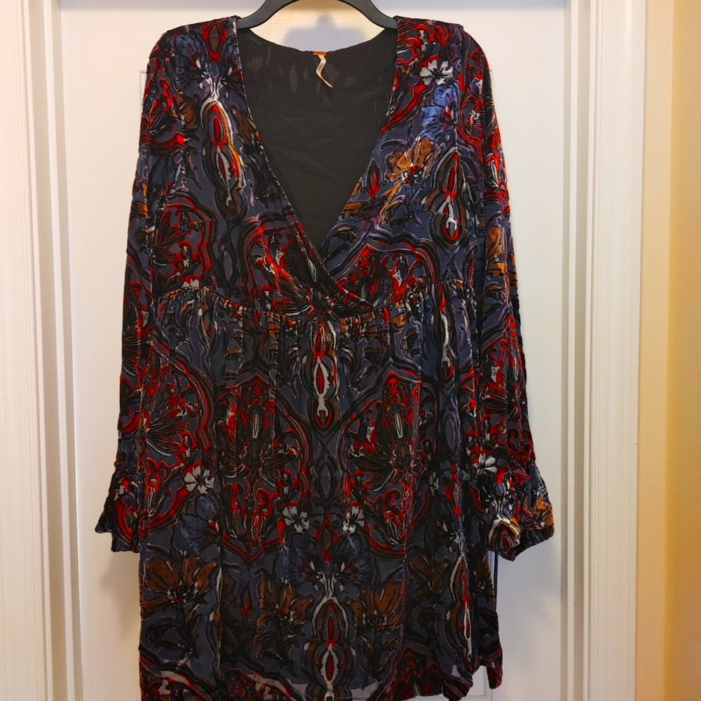 Free People burnout velvet mini dress
